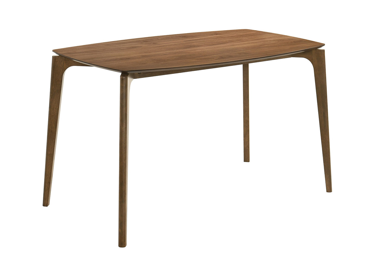 Ebikon Mid-Century Modern Dining Collection - Oval, Rectangular & Counter Tables with Boucle Chairs in Walnut – Brown & Beige, view 9