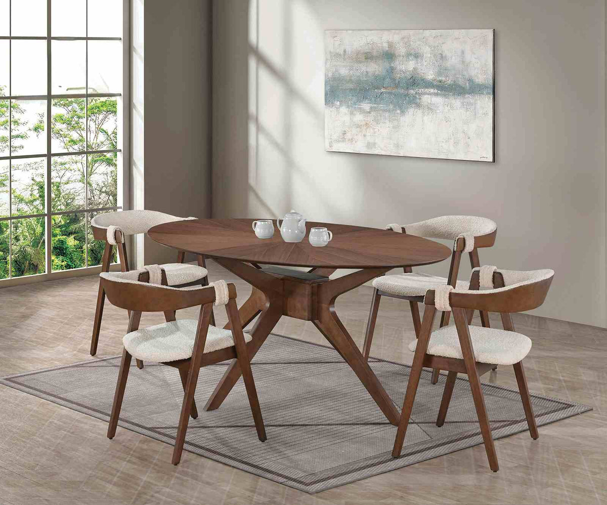 Ebikon Mid-Century Modern Dining Collection - Oval Table Only (71")