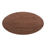 Narvik Mid-Century Modern 71" Dining Table, 7-Piece Set & Curved Panel Back Chairs in Walnut – Brown & Beige, view 3