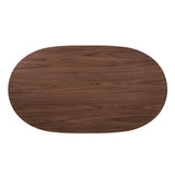 Uzwil Mid-Century Modern 71" Dining Table & Dining Set - Walnut with Boucle Chairs & Angled Legs – Brown & Beige, view 3