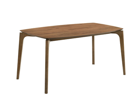 Ebikon Mid-Century Modern Dining Collection - Oval, Rectangular & Counter Tables with Boucle Chairs in Walnut – Brown & Beige, view 8