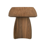 Alnwick Mid-Century Modern 71" Dining Table & Dining Set - Bentwood Trestle Base & Side Chairs in Walnut – Brown & Beige, view 4