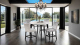 Sabro Contemporary Marble Top Dining Table & Dining Set - Round Table Only (45")