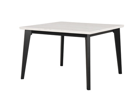 Sabro Contemporary Marble Top Dining Table & Dining Set - Round, Square or Rectangular at Dining or Counter Height – Black & White, view 19