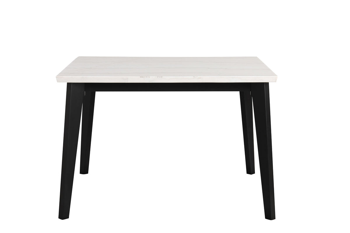 Sabro Contemporary Marble Top Dining Table & Dining Set - Round, Square or Rectangular at Dining or Counter Height – Black & White, view 20