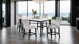 Sabro Contemporary Marble Top Dining Table & Dining Set - Rectangular Table Only (70")