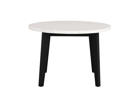 Sabro Contemporary Marble Top Dining Table & Dining Set - Round, Square or Rectangular at Dining or Counter Height – Black & White, view 9