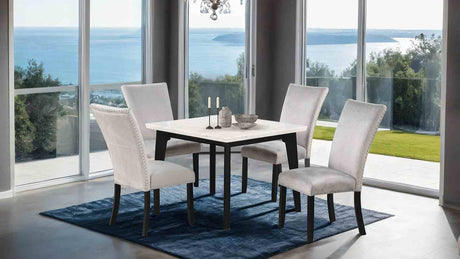 Sabro Contemporary Marble Top Dining Table & Dining Set - Square Table Only (54")
