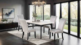 Sabro Contemporary Marble Top Dining Table & Dining Set - Rectangular Table Only (70")