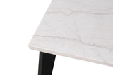 Sabro Contemporary Marble Top Dining Table & Dining Set - Round, Square or Rectangular at Dining or Counter Height – Black & White, view 17