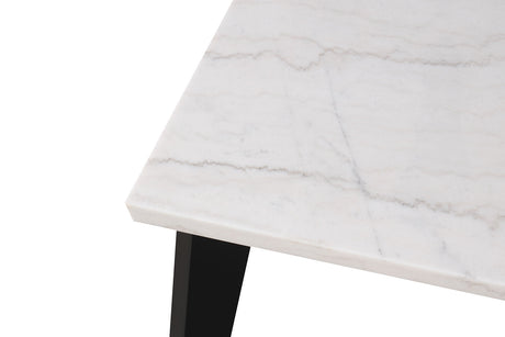 Sabro Contemporary Marble Top Dining Table & Dining Set - Round, Square or Rectangular at Dining or Counter Height – Black & White, view 17
