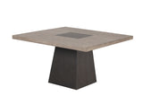 Broager Contemporary Dining Collection - 54" Round or Square Pedestal Table with Boucle Caster or Swivel Chairs – Natural & Brown, view 15