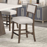 Grasten Contemporary Marble Top Dining Collection - 2 Counter Stools