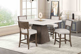Grasten Contemporary Marble Top Dining Collection - Counter Height Table Only (54")