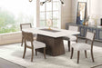 Grasten Contemporary Marble Top Dining Collection - Dining Table Only (70")
