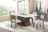Grasten Contemporary Marble Top Dining Collection - Dining Table Only (70")
