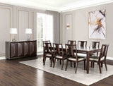 Hinwitz Transitional 90" Dining Table & Sets - 9pcs- Table + 8 Chairs