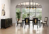 Kenyada Contemporary 72" Dining Table - Glass Top with Dovetail Joinery in Espresso – Brown, view 3