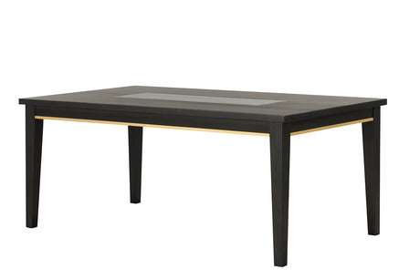 Kenyada Contemporary 72" Dining Table - Glass Top with Dovetail Joinery in Espresso – Brown, view 4