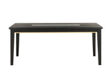 Kenyada Contemporary 72" Dining Table - Glass Top with Dovetail Joinery in Espresso – Brown, view 5