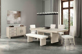 Hagerman Modern Farmhouse 94" Extendable Dining Table & Set - 6pcs- Table + 4 Chairs + Bench