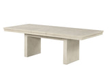 Hagerman Modern Farmhouse 94" Extendable Dining Table & Set - Plinth Base Table, Chairs, Bench & Sideboard in Natural – Natural & Brown, view 6