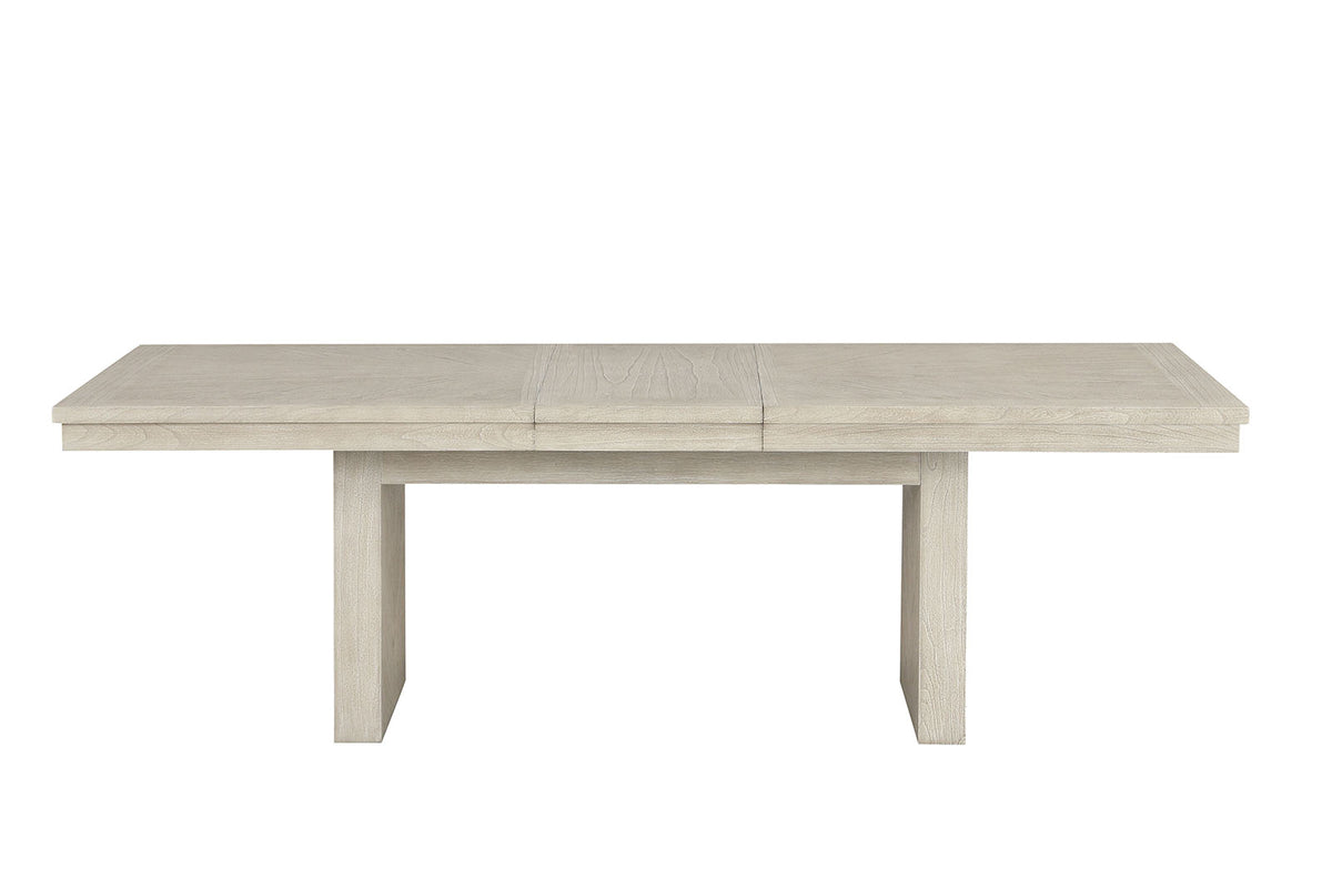 Hagerman Modern Farmhouse 94" Extendable Dining Table & Set - Plinth Base Table, Chairs, Bench & Sideboard in Natural – Natural & Brown, view 7