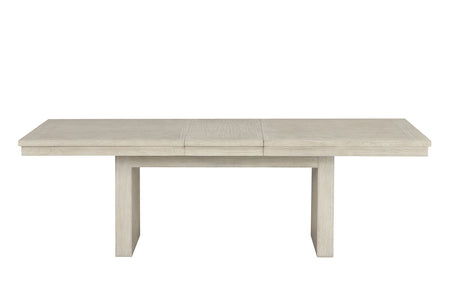 Hagerman Modern Farmhouse 94" Extendable Dining Table & Set - Plinth Base Table, Chairs, Bench & Sideboard in Natural – Natural & Brown, view 7
