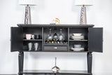 Melodi Parc Glam Dining Collection - 84" Table, Fluted-Leg Upholstered Chairs & Server in Black or Silver – Black & Silver, view 12