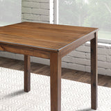 Lubbock 5-Piece Square Dining Set - Standard or Counter Height with Slat Back Chairs in Espresso, Gray or Walnut – Brown & Gray, view 7