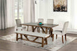 Losone Rustic 71.5" Trestle Dining Table & Set with Bench - Table Only (71.5")