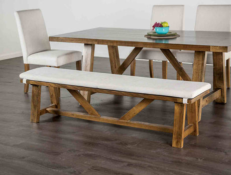 Losone Rustic 71.5" Trestle Dining Table & Set with Bench - Bench