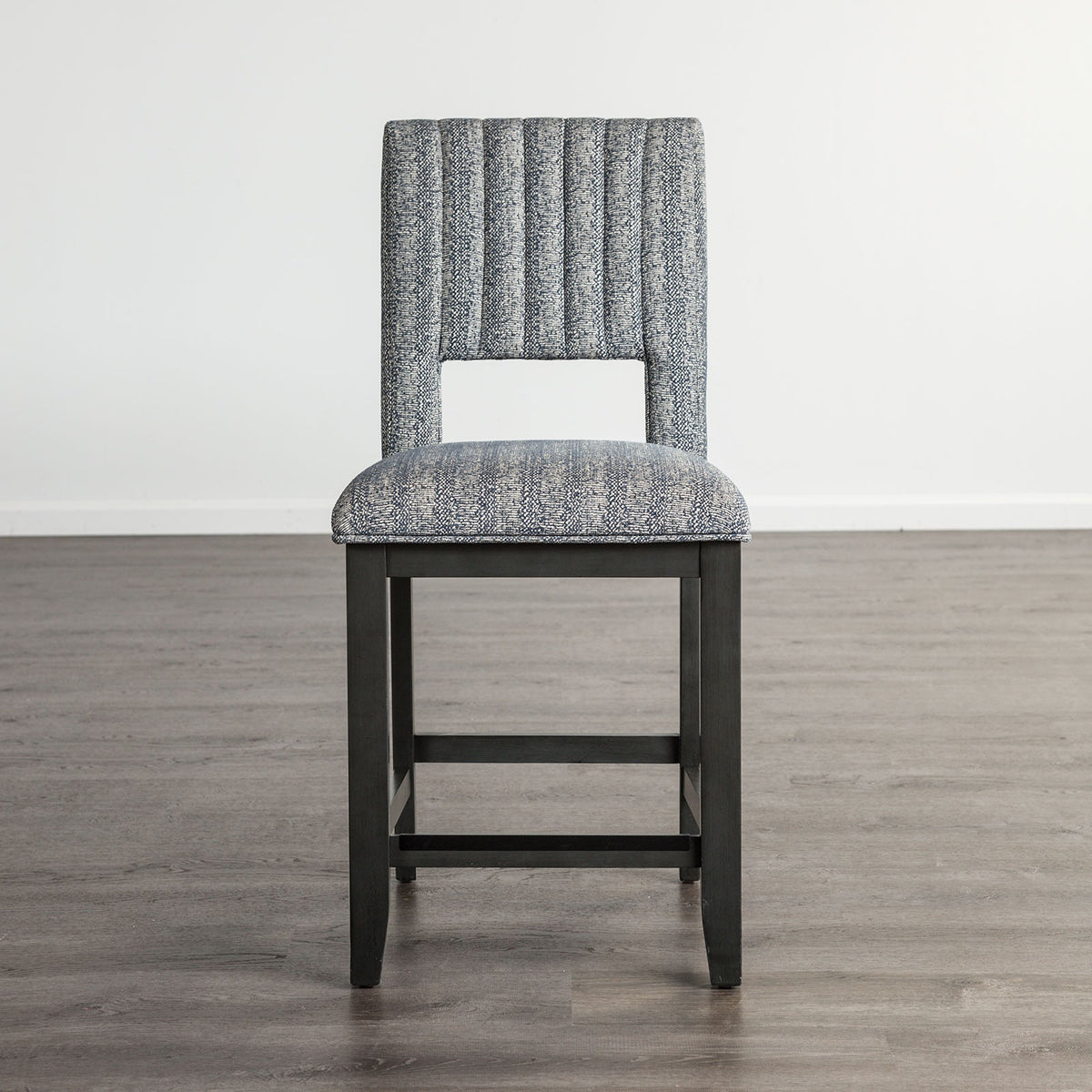 Potton Transitional 60" Counter Height Dining Table & Set - Trestle Base with Storage Drawers in Gray – Gray & Blue, view 9