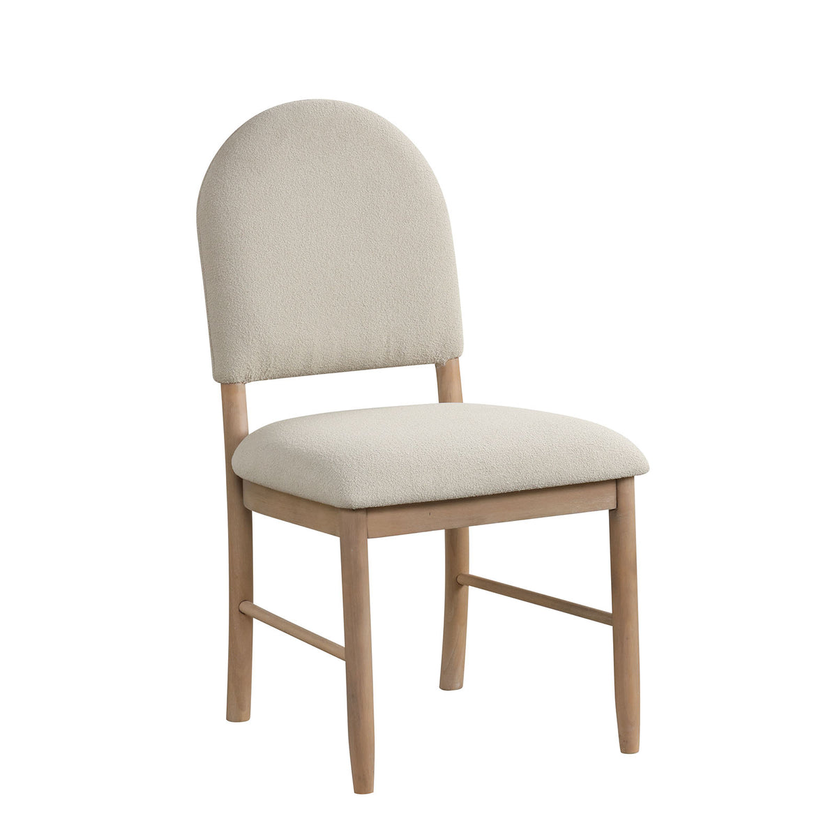 Rheinfall Transitional Dining Chairs & Server - Soft-Curved Natural Acacia & Beige – Natural & Beige, view 2