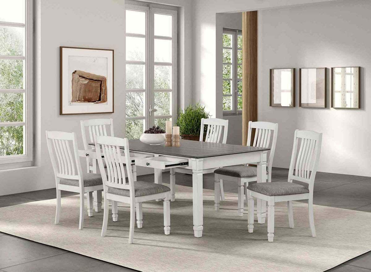 Pendola Rustic Farmhouse 72" Dining Table with Drawers & Set - Table Only (72")