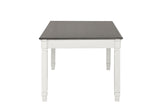 Pendola Rustic Farmhouse 72" Dining Table with Drawers & Set - Slat Back Chairs in Two-Tone Rustic White – White & Brown, view 8