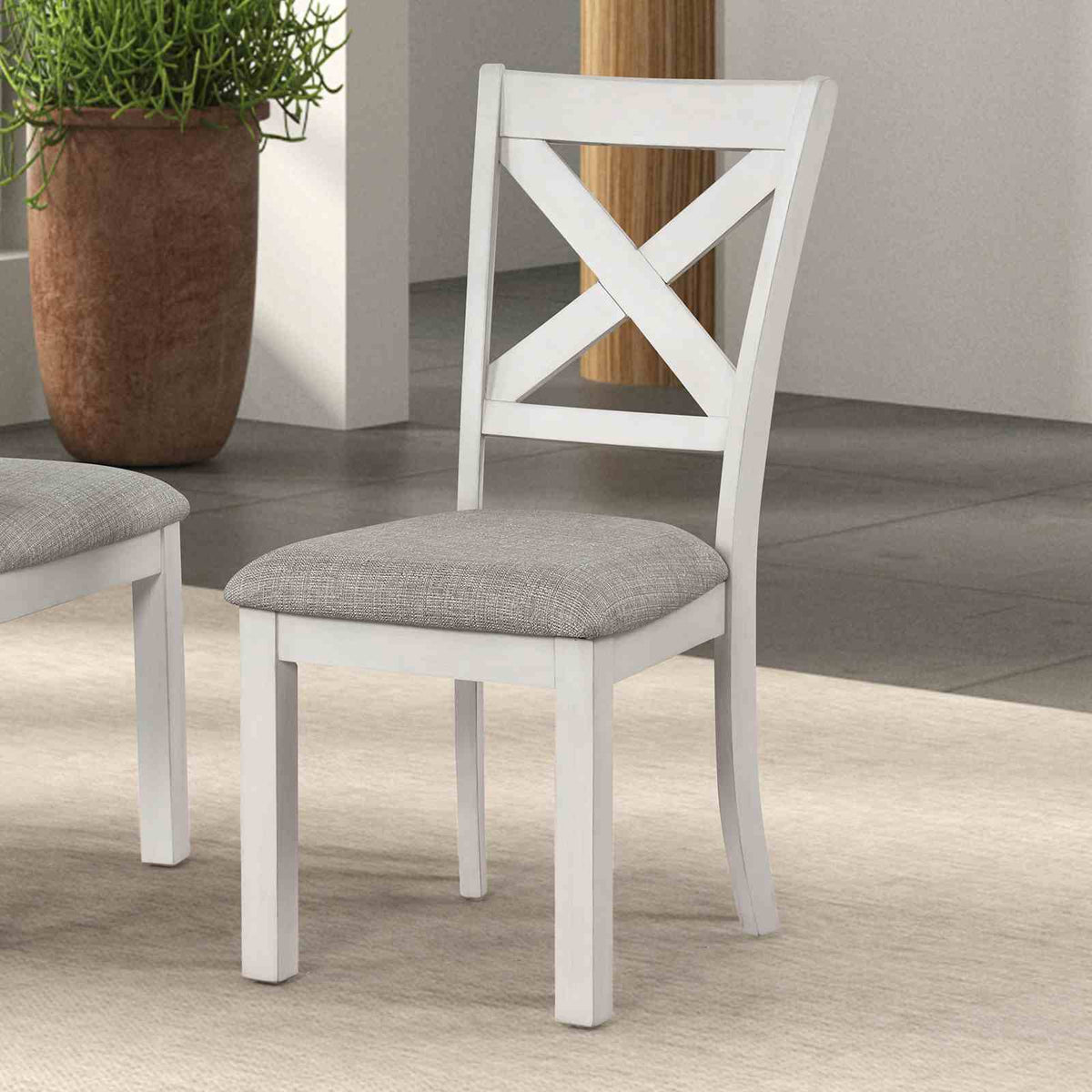 Ferrone Farmhouse 84" Extendable Dining Table & Set - 2 Side Chairs