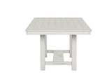 Ferrone Farmhouse 84" Extendable Dining Table & Set - Plank Top, Block Trestle Base & Cross Back Chairs in Rustic White Oak – Natural & White, view 6