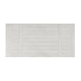 Ferrone Farmhouse 84" Extendable Dining Table & Set - Plank Top, Block Trestle Base & Cross Back Chairs in Rustic White Oak – Natural & White, view 7