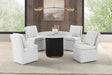 Varde Glam 54" Round Marble Dining Table & Set - Round Table Only (54")