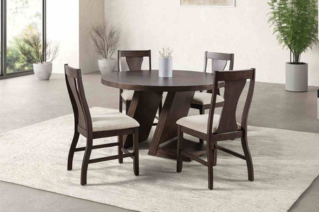Holsworthy Contemporary Dining Table & 5-Piece Set - 54" Round Table Only