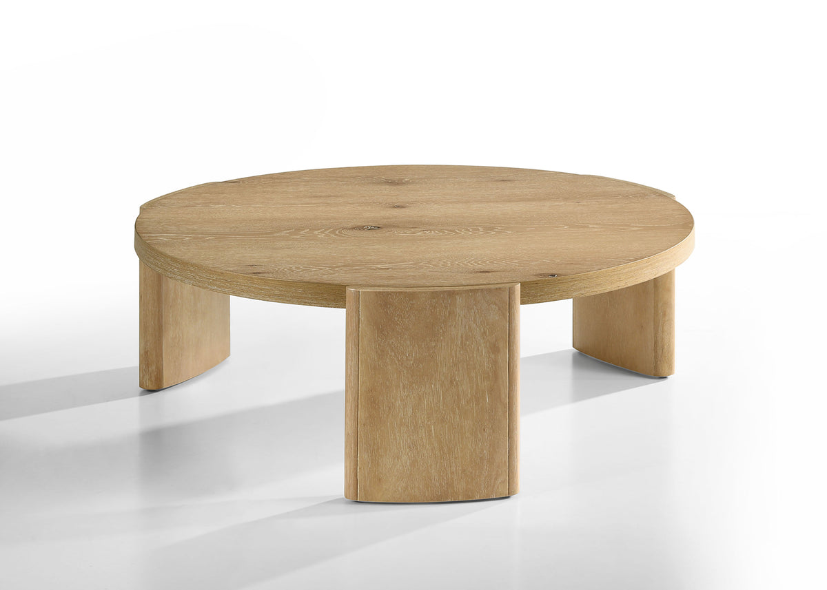 Poltimore Round Plinth-Base Cocktail & End Table - Round Cocktail Table