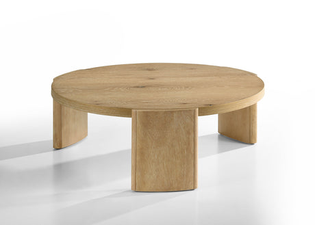 Poltimore Round Plinth-Base Cocktail & End Table - Round Cocktail Table