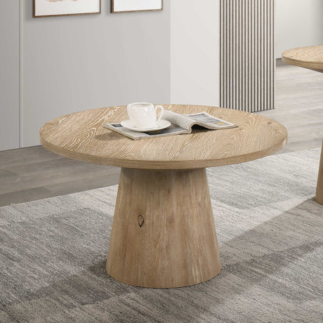 Halewood Contemporary Pedestal Coffee & End Tables - Coffee Table