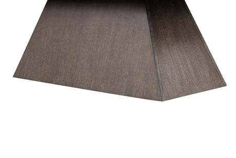Grasten Contemporary Square Coffee & End Table - Marble Top with Tapered Dark Walnut Base – Brown & White, view 7