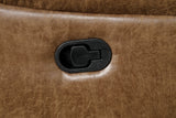 Ezekius Manual Reclining Sofa, Loveseat & Sectional - Drop-Down Table with USB & Cup Holders in Brown – Brown, view 7