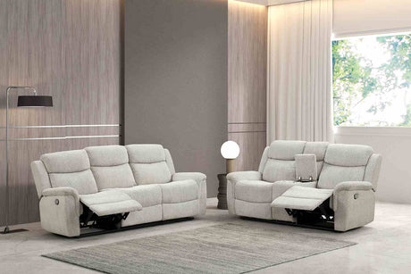 Sandbach Contemporary Reclining Sofa, Console Loveseat & Glider Recliner - Sofa + Loveseat