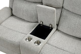 Sandbach Contemporary Reclining Sofa, Console Loveseat & Glider Recliner - Padded Track Arms in Light Gray – Gray, view 7