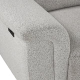 Hieronimus Power Reclining Sectional - Adjustable Headrests & USB Charging in Light Gray Chenille – Gray, view 8