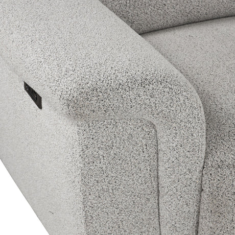 Hieronimus Power Reclining Sectional - Adjustable Headrests & USB Charging in Light Gray Chenille – Gray, view 8